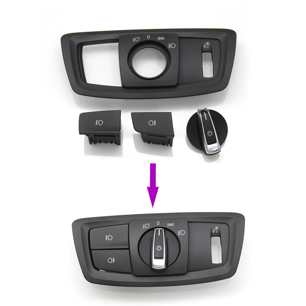 F20 F21 F22 F23 F48 F49 F39 Car Headlight Switch Panel HeadLamp Rotary Front Rear Foglight Button Cover For BMW 1S 2S X1 X2