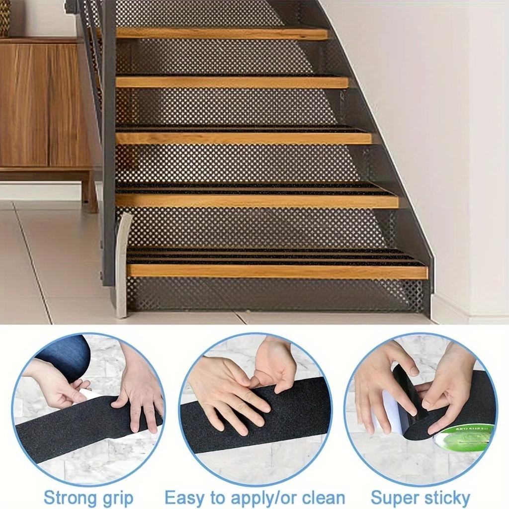 1pc Anti Slip Tape, Heavy Duty Grip Tape Outdoor Waterproof, High Adhesive Traction Safety Tape for Stairs, Tread Steps,Skateboa