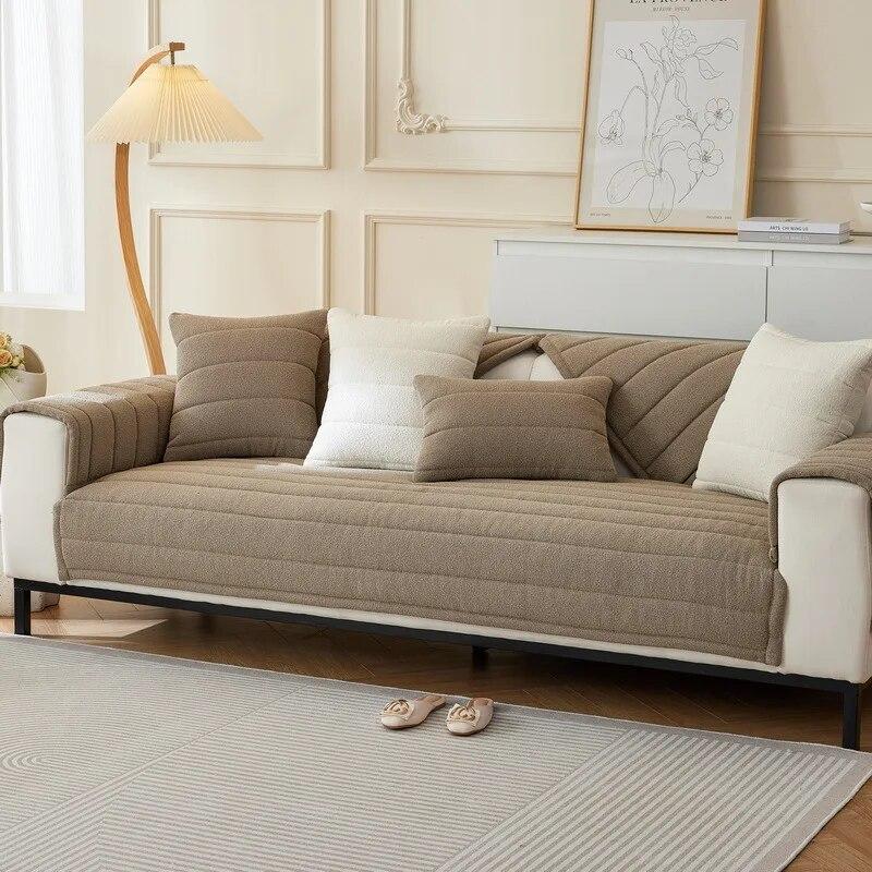 

Бархатная подушка для дивана Тедди, осенне-зимняя мягкая подушка, кожаный чехол для дивана, новый однотонный тканевый чехол для дивана, полотенце 70x70cm 1pcs