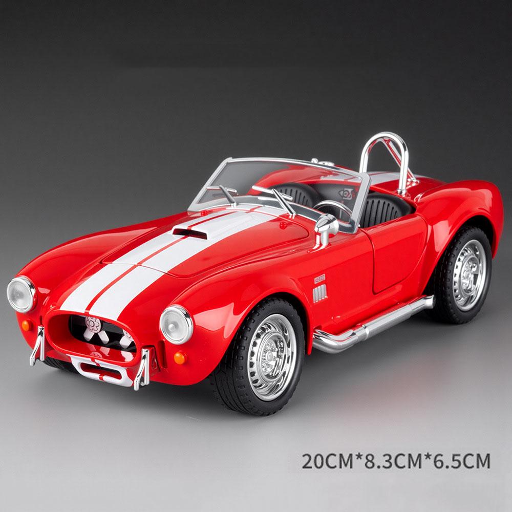 1:22 Scale Shelby AC Cobra Supra Toy Car Model Alloy Diecast Doors Opened Supercar Light Sound Models Birthday Gifts for Boys