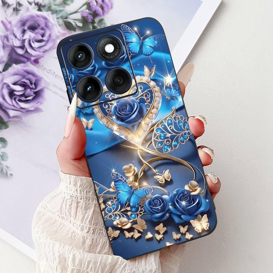 Etui do Motorola Edge 60 Pro Luksusowe Pokrowiec Malowany Motylem Miękki Pokrowiec TPU na Telefon Dla Motorola Edge 60 Fusion Egde60 Pro 60S Torby