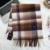 Xiaohongshu Popular Cherry Red New Year'S Red 100% Wool British Versatile Scarf Women'S And Men'S Cashmere Warm Scarf