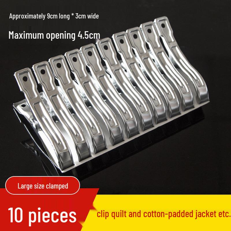 Stainless Steel Windproof Quilt and Sock Clips for Drying