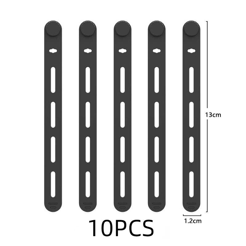 10 Pcs Creative Silicone Cable Organizer Data Cable Headphone Cable Storage Charging Cable Sorting Multifunctional Winder Strap