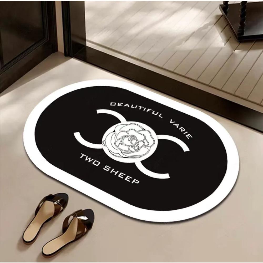 

Toilet Door Mat Diatom Mud Moisture-wicking Slip-resistant Mat Toilet Carpet Toilet Bathroom Mat Silicone Door Mat 30 * 50cm