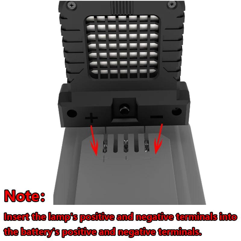 Outdoor LED Work Light Emergency Light High-Intensity Chip Plug-and-Play Power Tool Accessories For Makita Bosch etc.18V-21V Li-ion Batteries