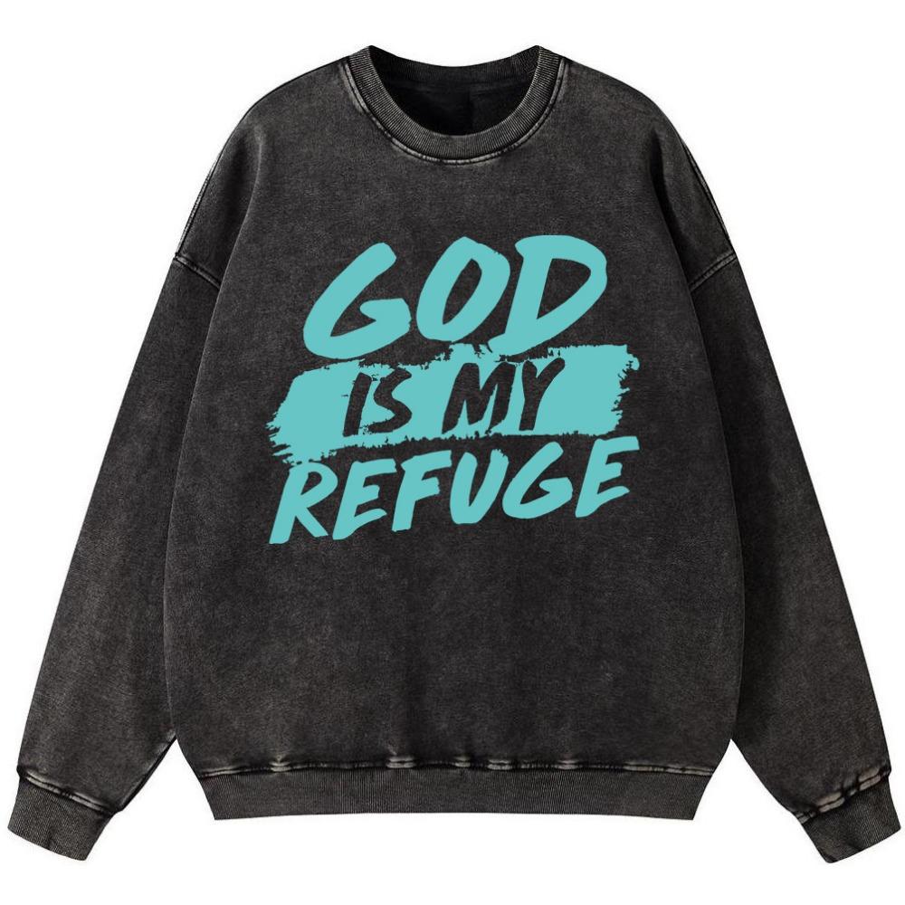 

Бог - моя защита Девушка Винтажная хлопковая толстовка простого осеннего тонкого стиля Худи Хипстер Оверсайз 3XL