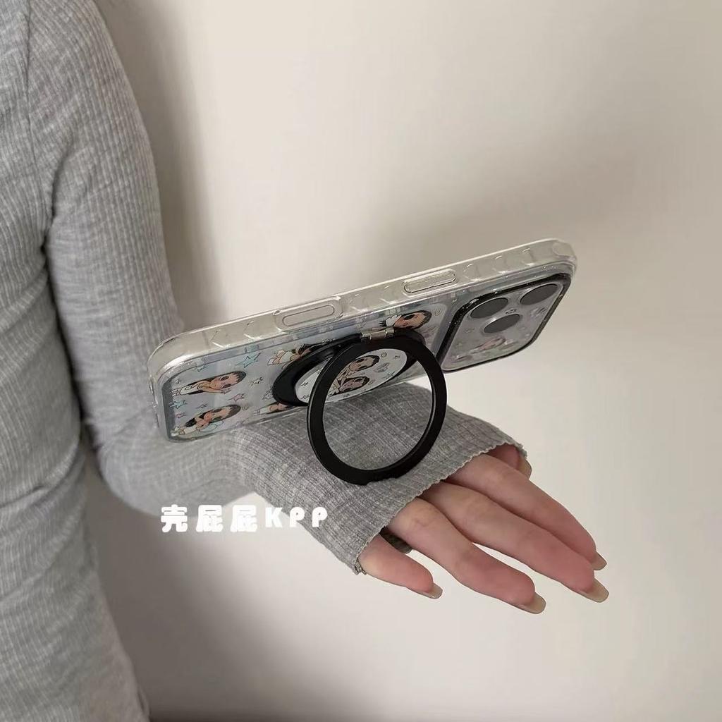 Cute Cartoon Rotating Fulcrum Bracket Ins for iPhone17promax Apple 16 Mobile Phone Case 15 New Models