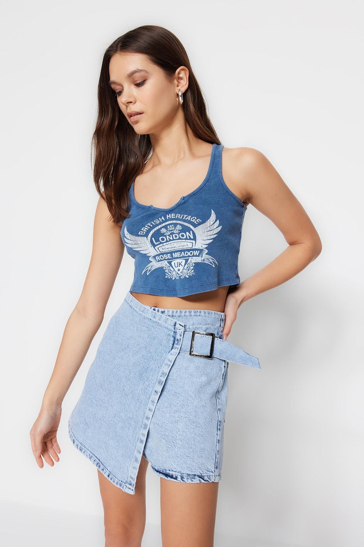 

Шорты - Синий - Нормальная Талия