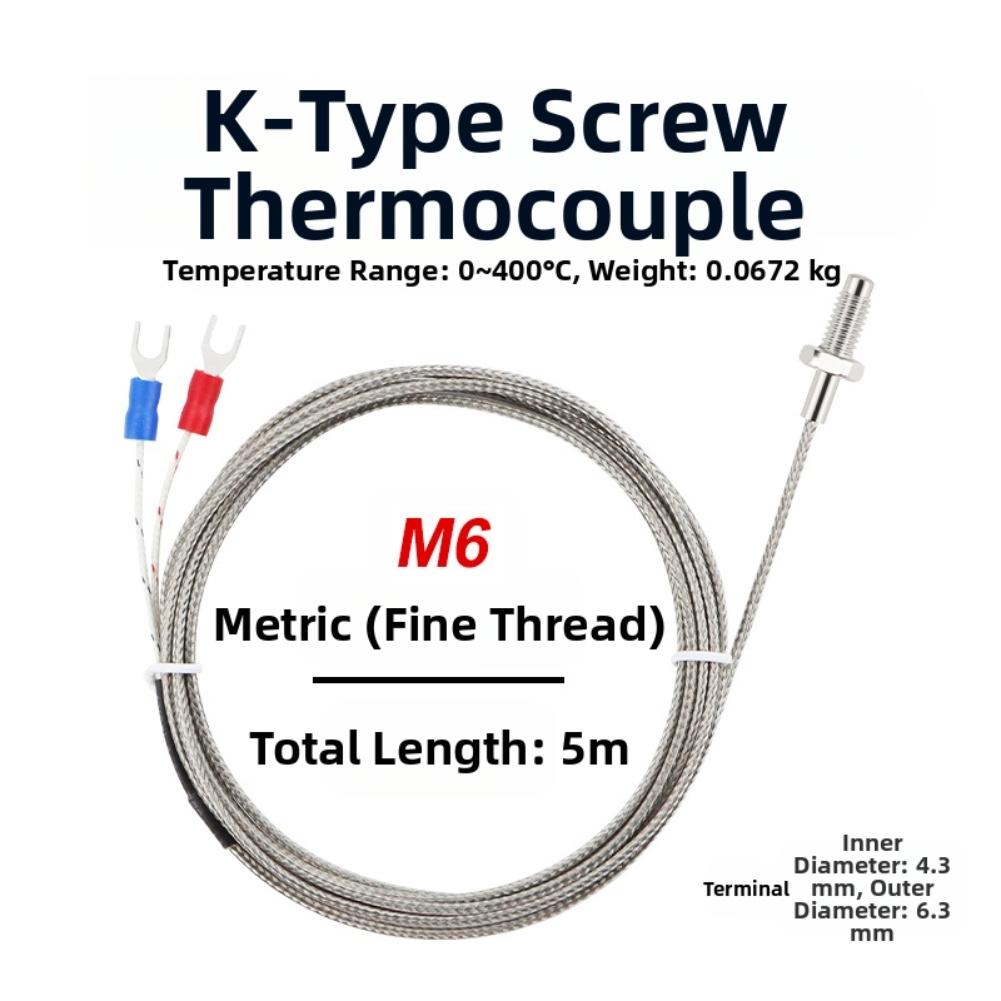 KType Thermocouple Sensor with High Durability Stainless Steel Probe for Accurate and Stable Temperature Detection