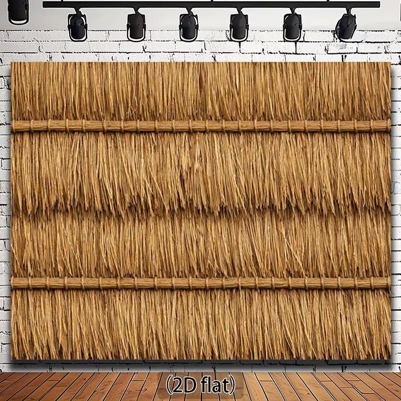 

2D Natural Thatch Backdrop for Boho, Tribal and Summer Vibe Photography 47.2x31.5inch/120*80cm