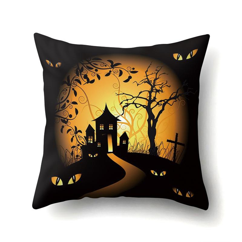 Halloween Pillowcase Car Waist Pillow Pumpkin Sofa Cushion Cover Office Home Living Room Pillowcase