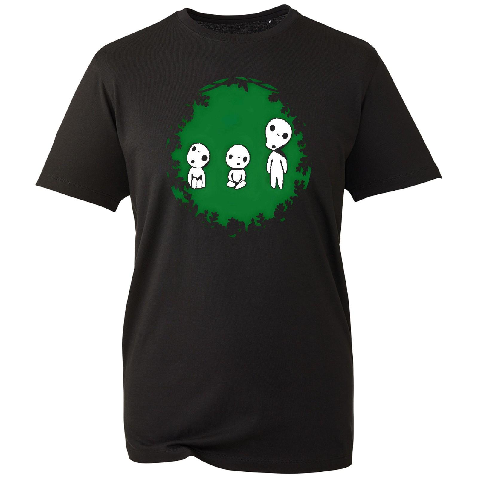 Kodama Tree Spirit T-Shirt Forest Spirit Inspired Anime Tee Black Mens Women New XXL
