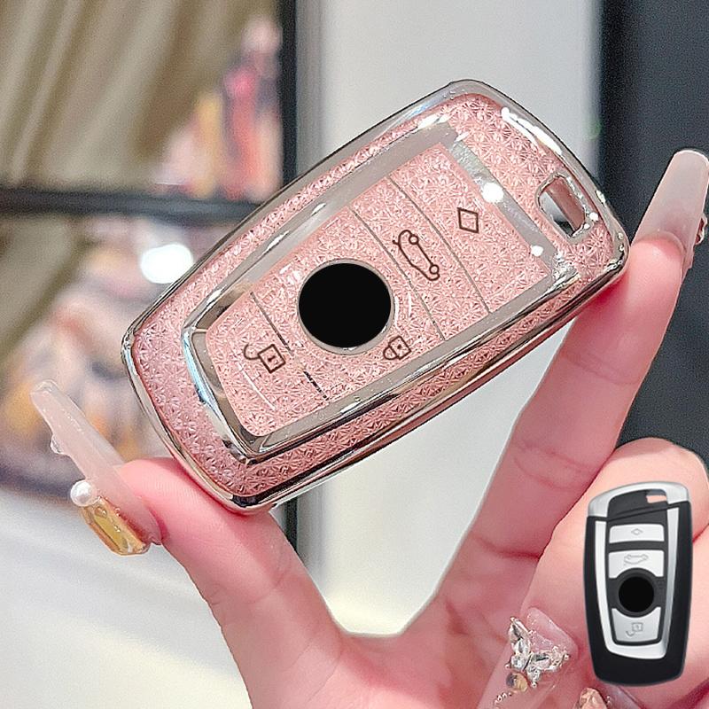 

Female Key Case for BMW 1 3 4 5 Series 320i 530i 550i F20 F21 F30 F31 F25 F01 F02 Remote Car KEY Cover Holder Bag Accessories