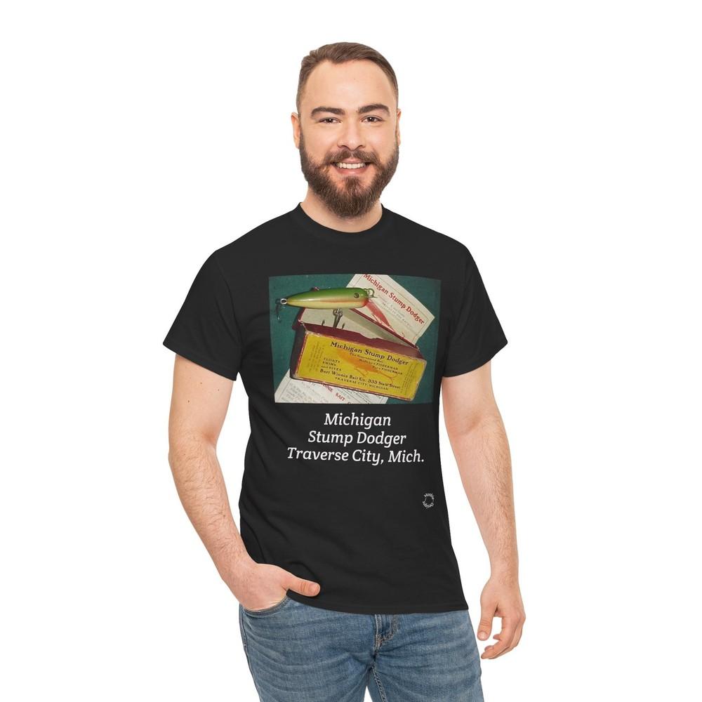 Vintage Michigan Stump Dodger Lure Tee, Traverse City Unisex T-Shirt, Fishing Unisex T-Shirt XXL