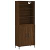 VidaXL Highboard Brown Oak 69.5x34x180 Cm Engineered Wood 3189260
