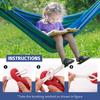 2PCS Portable Colorful Striped Camping Hammock With Storage Bag And Tree Knot Anti Rollover Design, Suitable For Outdoor Camping