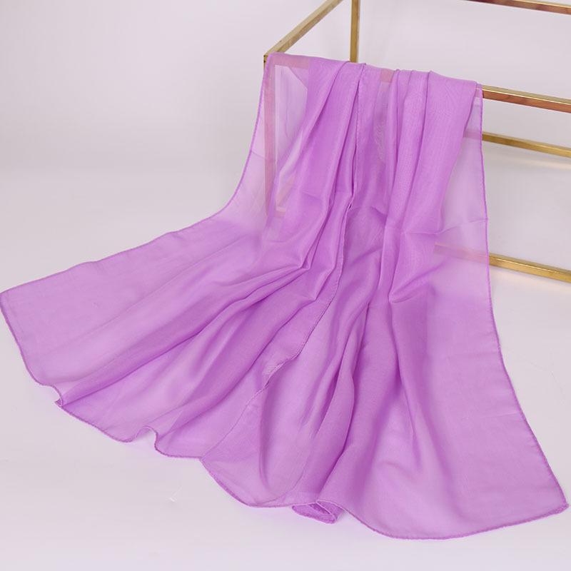 Thin Chinese Red Solid Chiffon Small Silk Scarf  Souvenir  Small Gift  Thin Big Red Women's Gauze Scarf