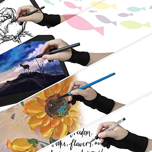 GAOMON Two-Finger Gloves, Drawing Tablet, Pen Display, Sketching Tablet, One Size Fits Left and Right Hands