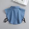 Round Neck Denim Fake Collar Adjustable Straps Turtleneck Fake Collar  Autumn Winter