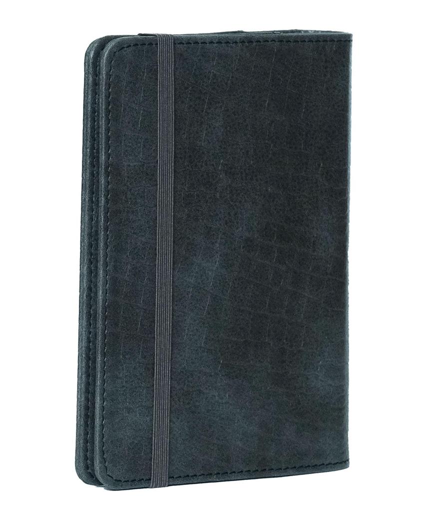 M6 Mini System Memo Schedule Planner Business Embossed V.for.M 6-Hole Planner, Notebook, Ring, Pad, Book, Cover, (Crocodile Gray)