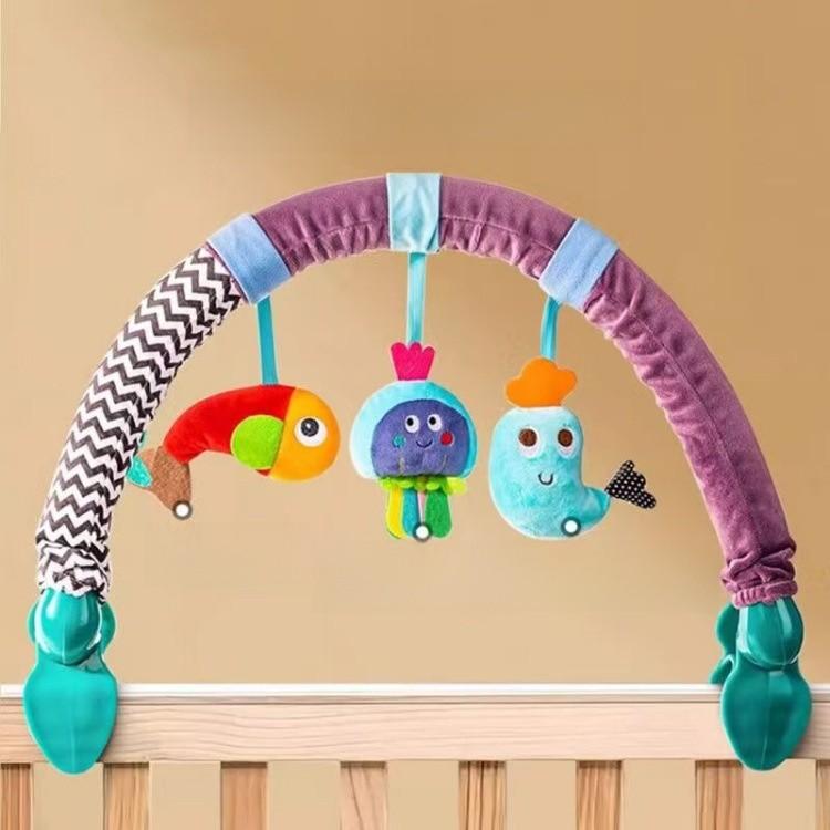 Infant Stroller Attachment With Sound And Visual Stimulation For Baby Engagement