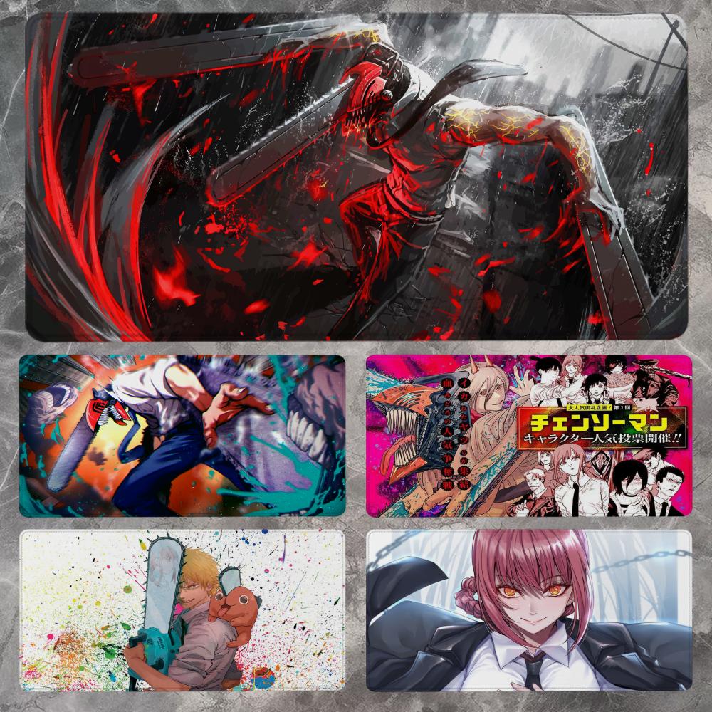 Chainsaw Man Mouse Pad xCM Nonslip Gaming Mousepad Gamer ESports Mouse Mat Game Mechanical Keyboard XXL Desk Mat