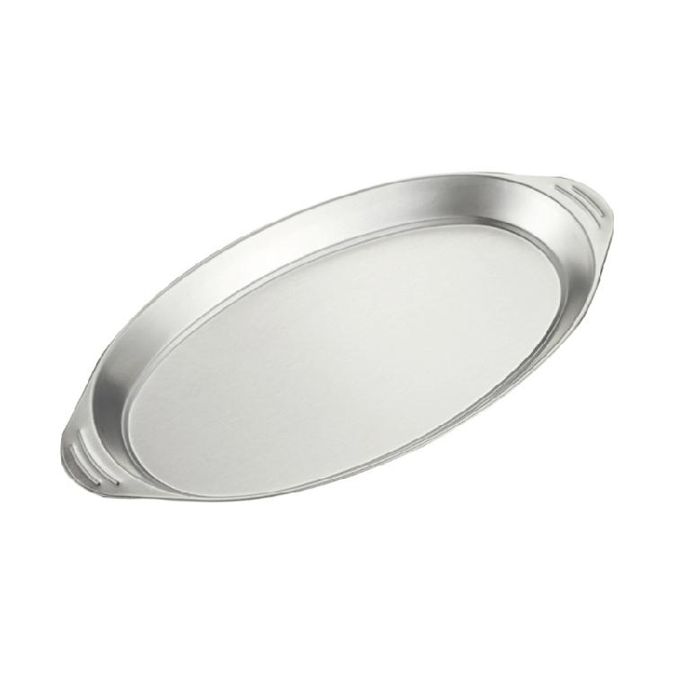 

Rustproof Stainless Steel Oval Platter with Handles Dishwasher Safe Kitchenwares For Roasting Fish And Large Portion