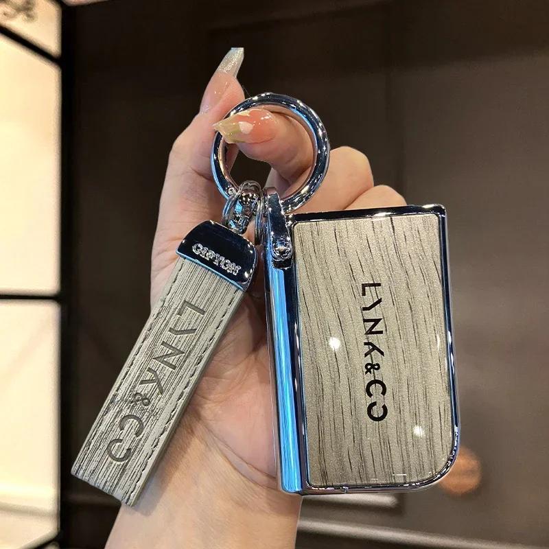 DCT4 Prémiové personalizované pouzdro na klíče pro muže a ženy, ochranné pouzdro na dálkové ovládání auta, klíčenkaPro LYNK&CO 03/09/01/02/06 /2023