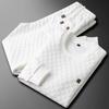 Frühling Herbst Herren Zweiteiler Leinenstoff Lässiges Sweatshirt und Jogginghose Set Herren Sportanzug Modischer Trainingsanzug
