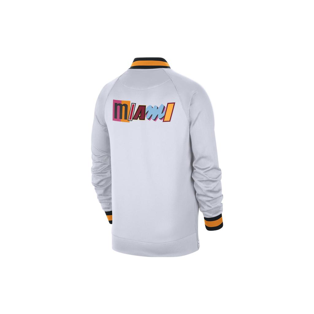 Nike NBA Miami Heat Showtime City Edition Dri-Fit Jacket White Men Streetwear DN8409-100