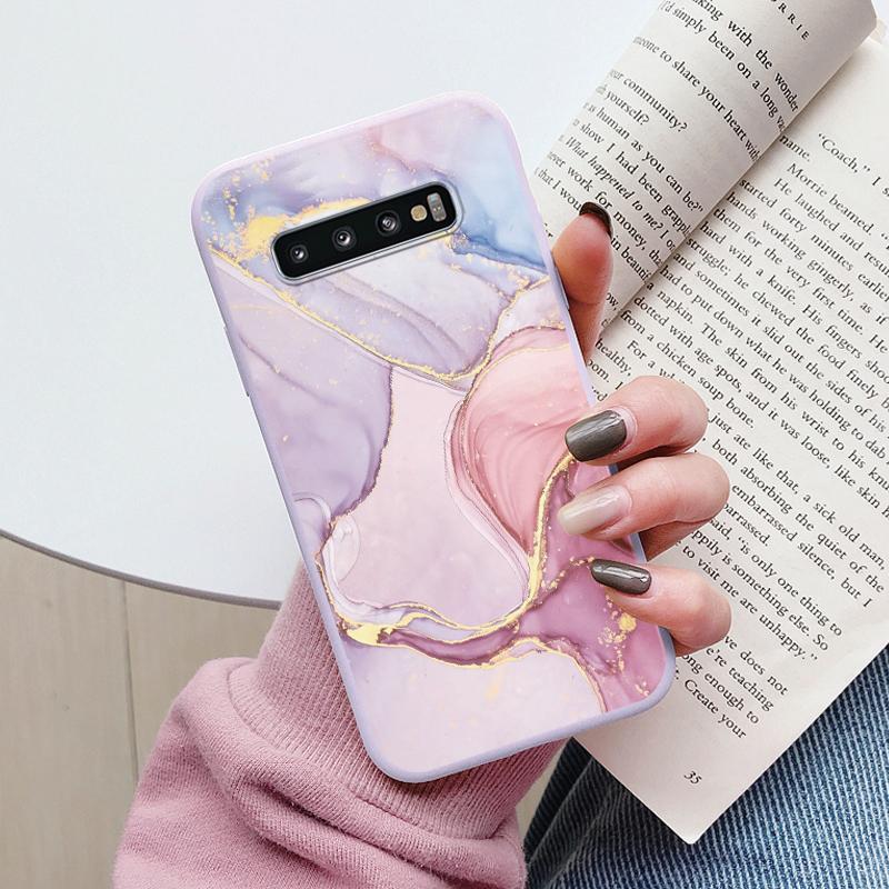 Color Luxury Marble Case For Samsung Galaxy S10 S 10 Plus S10E Fundas Soft TPU Protection Back Cover For Samsung S10 Shockproof