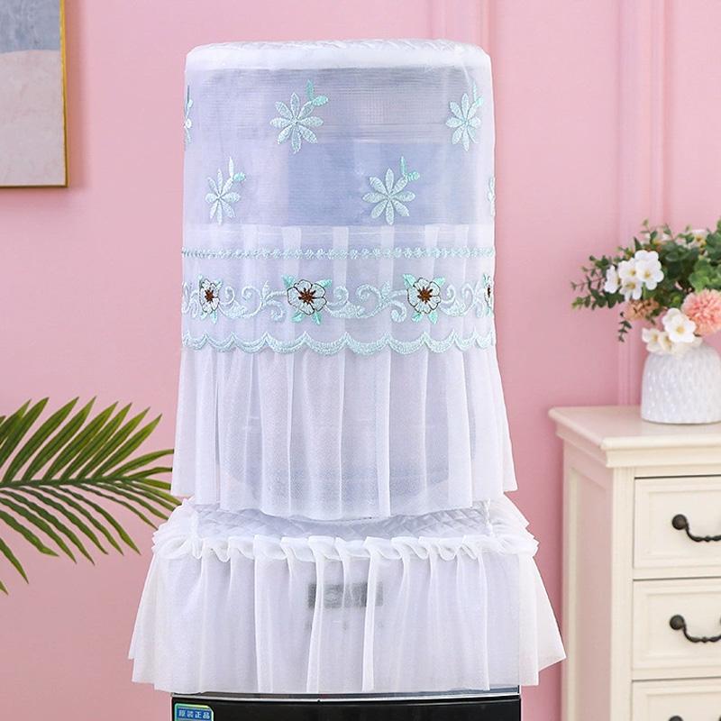 

1Pc Printed Universal Water Dispenser Cove Reusable Bucket Sleeve Upper Dustproof Barrel Dust Cover Lace Embroidered