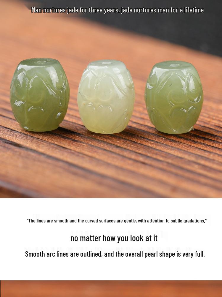 Authentisches Armband und Halskette aus Hetian-Jadeperlen – DIY-Zubehör