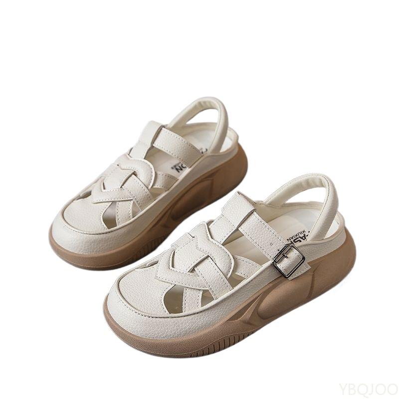 Fashion Lightweight breathable softsoled shoes Women Fashionable versatile Sandals New Summer Casual Simple Solid Color hollow out flats