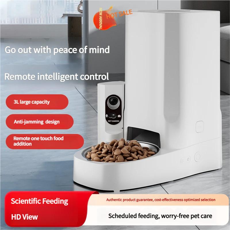 Tuya Wifi Remote Control 3L Large Capacity Smart Automatic Pet Food Dispenser Feeder for Pets