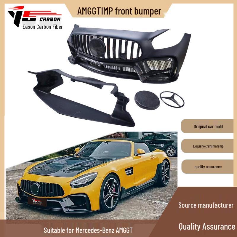 Compatible Front Bumper for 2016+ Mercedes-Benz AMG GT, IMP Style, Semi-Carbon Material