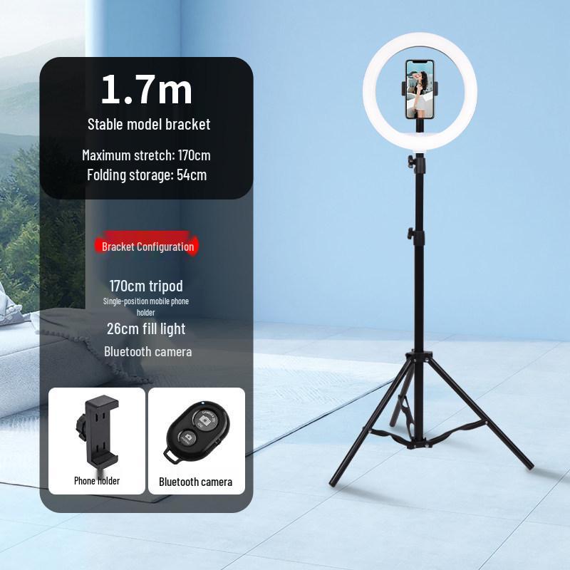 Tragbares Bodenstativ mit Fülllicht für stabiles mobiles Streaming, Kunstprüfungen und Online-Kurse