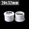 5Pcs/Lot I.D 20/25/32/40/50/63mm PVC Bushing Reducer Connector White PVC Pipe Joints Garden Water Supply Tube Reducing Union