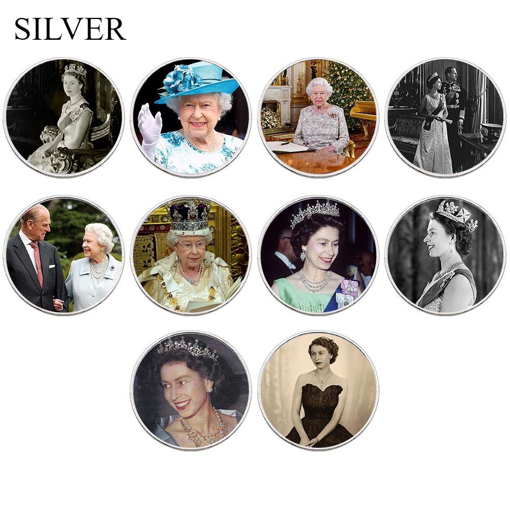 Queen Elizabeth commemorative coins, 10 styles, Elizabeth commemorative coins for various age groups, family collection
