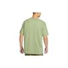 Nike Solid Color Logo Crewneck Short Sleeve T-Shirt Men Tops Yellow-Green DO7393-386