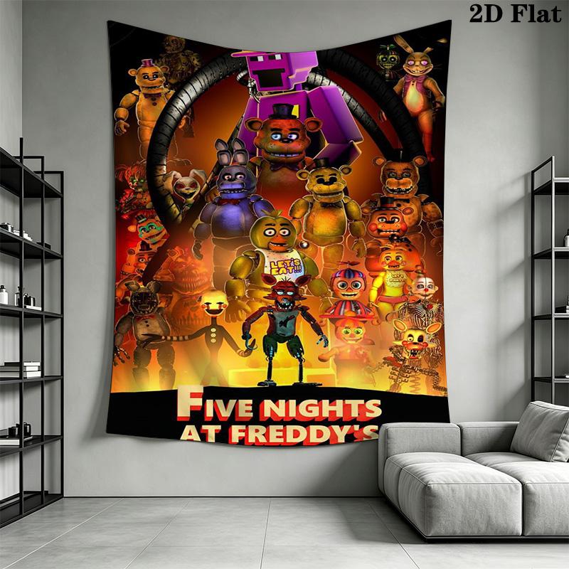 Five Nights Freddy'S Horror Anthology Tapestry Wallmounted Background Cloth Work Of Art Homestay Soft Decoration Tapestry Background Cloth