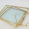 European Vintage Metal Glass Photo Frame: Antique Design for Pictures or Plant Specimens
