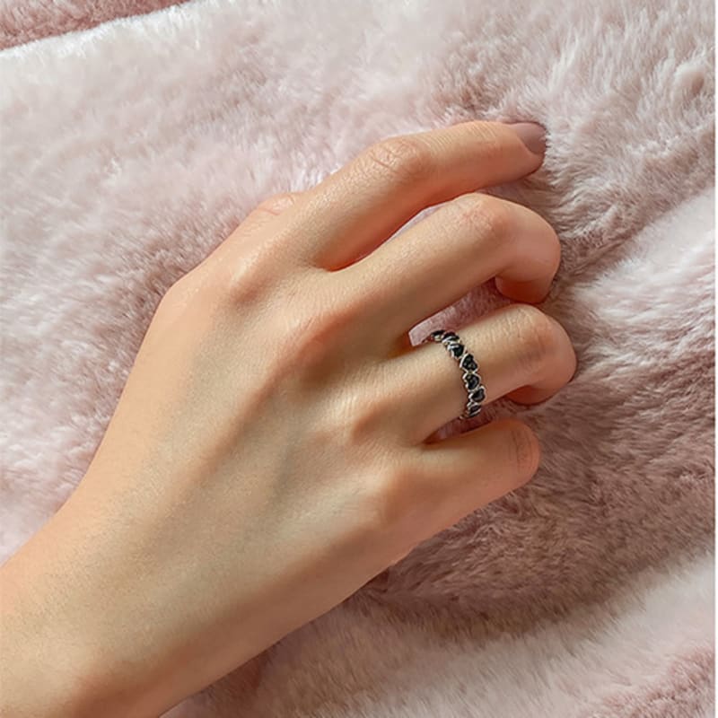 Noonoo fingers Ehering für die ewige Liebe (4 Farben)/ rosa, weiß, schwarz, lila