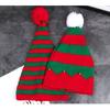 Knitted Red Christmas Woolen Hat Autumn Winter Stripes Warm Girls Gift Festival