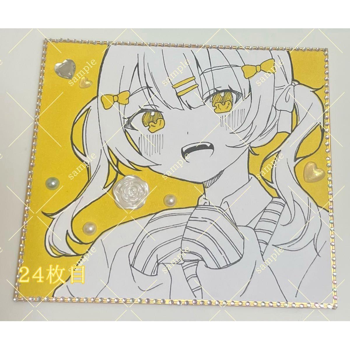 Used Mini colored paper hand-drawn illustration original handwritten hand-drawn illustration cute primary creation
