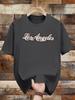 Los Angeles Grafik-T-Shirt - 100% Baumwolle Lässiges Kurzarm-T-Shirt