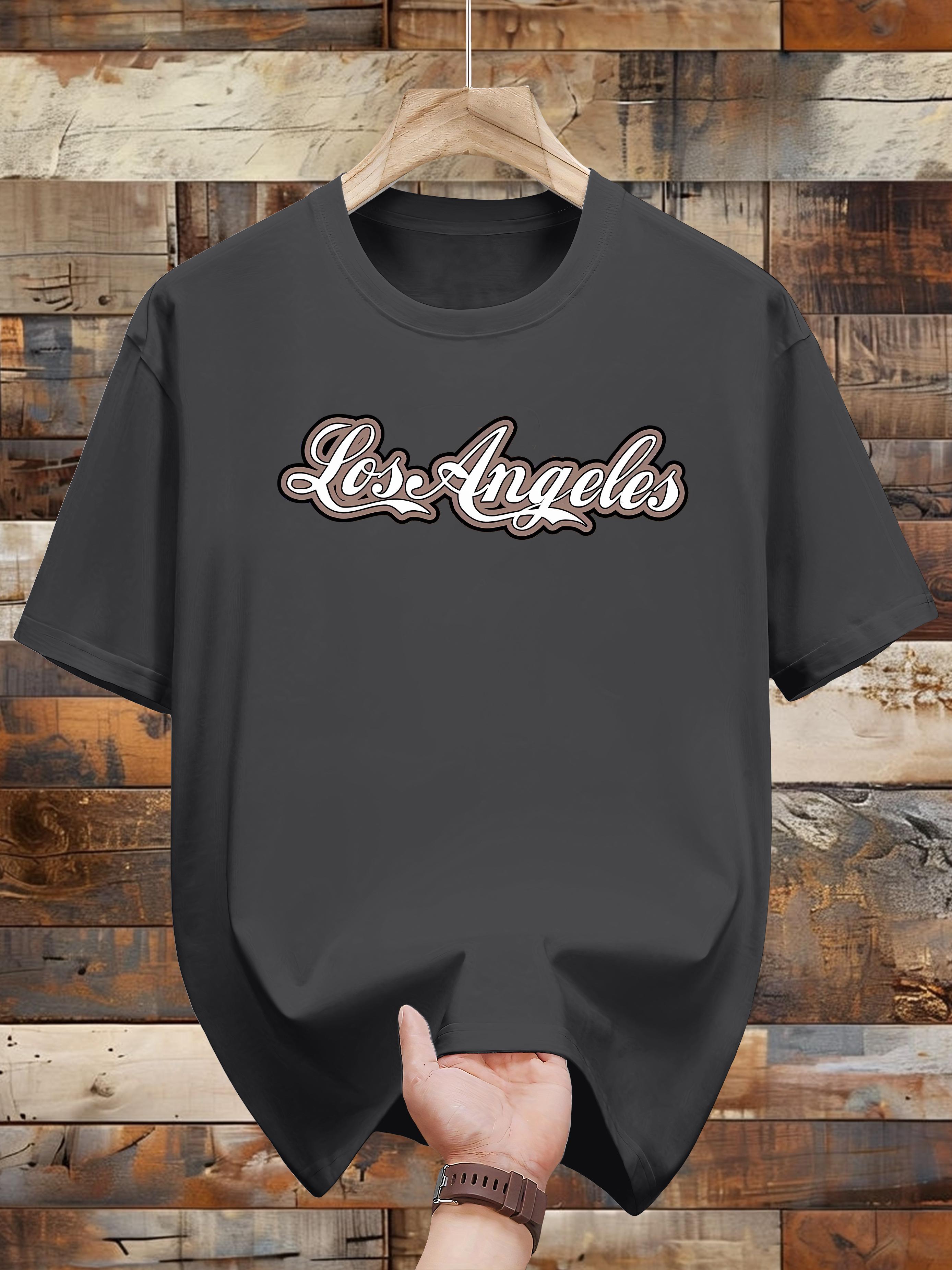 Los Angeles Graphic Tee - 100% Cotton Casual Short Sleeve T-shirt XXXXL