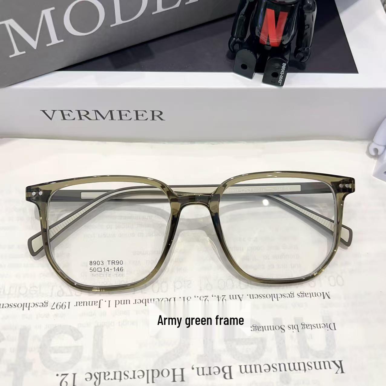 

Unisex Korean Style TR Silicone Eyeglass Frame 50 Square: Slimming, High-Intelligence Look for All-Occasion Wear (Model 8903)