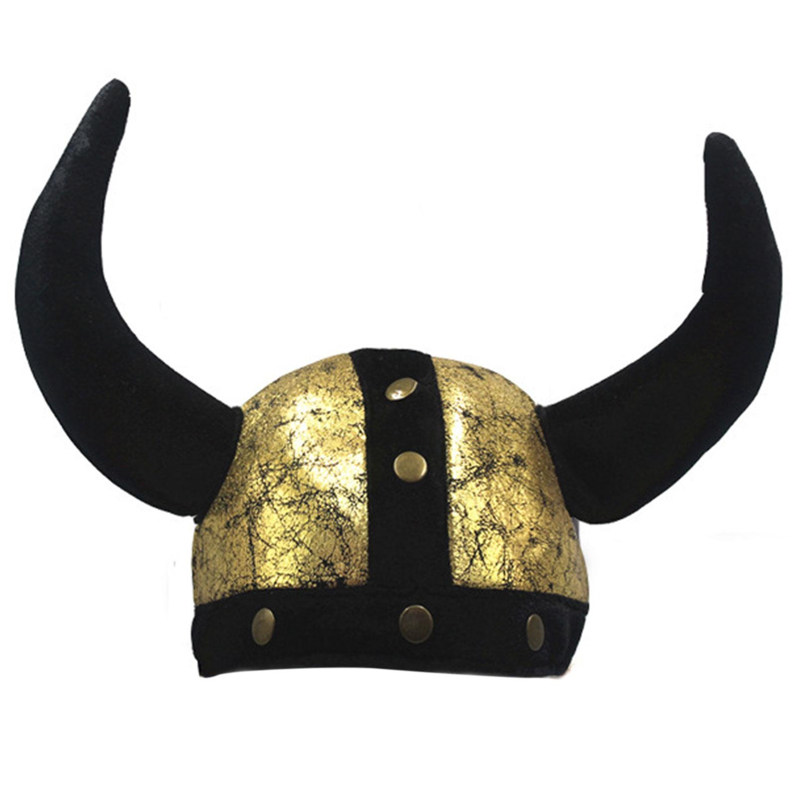 Novelty Carnival Bull for Head Hat Christmas Thanksgiving Decoration Viking Style Hat Adult Carnival Hat Party Festive C 1